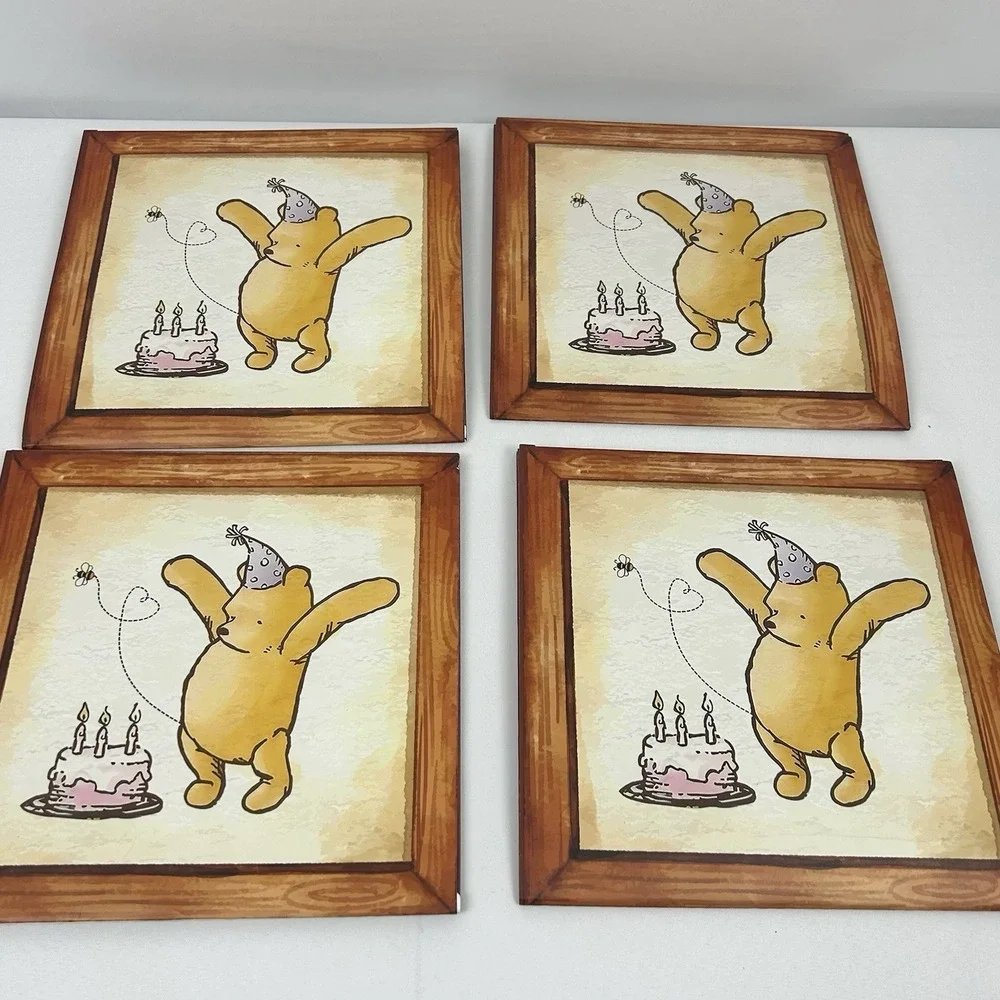 Winnie the Pooh Baby Shower Block Boxes - 4pc BABY Letter Stacking Decor Blocks